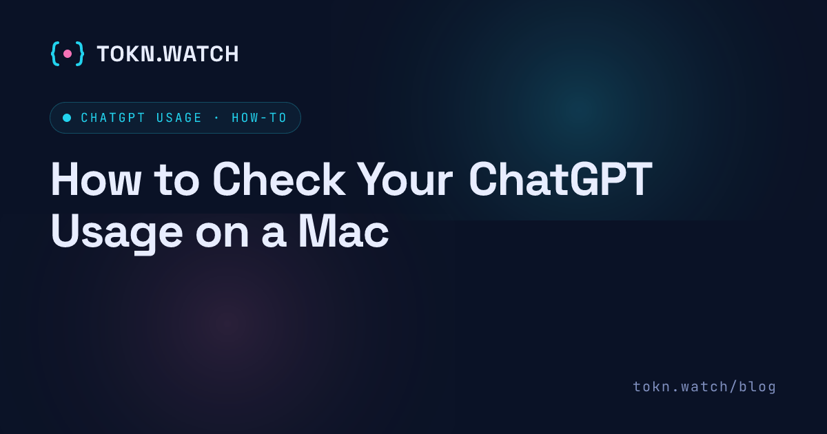 How to check ChatGPT usage on a Mac using model reset times, limit notices, browser tools, and a menu bar tracker.