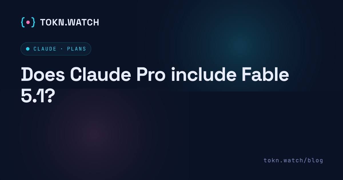 Does Claude Pro include Fable 5.1? Pro and standard Team seats pay for Fable with usage credits, Max and premium seats get Fable inside the plan for up to 50% of the weekly limit, and Claude Free gets no Fable access.
